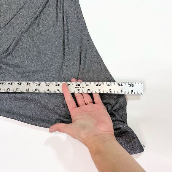 Julian Chang Sweater Women's Silver Off-Shoulder Pullover Tunic Top Plus 3XL NEW - Picture 2 of 8